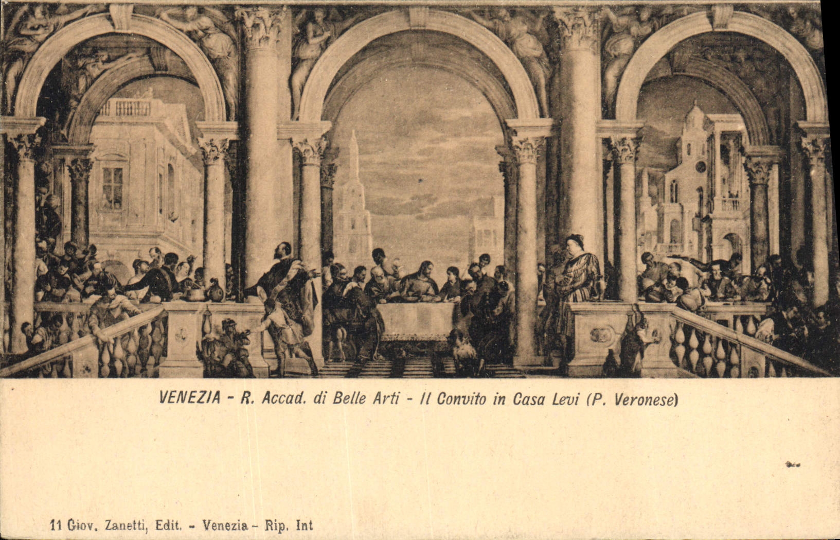 VINTAGE POSTCARD Venezia Accad di Belle Arti