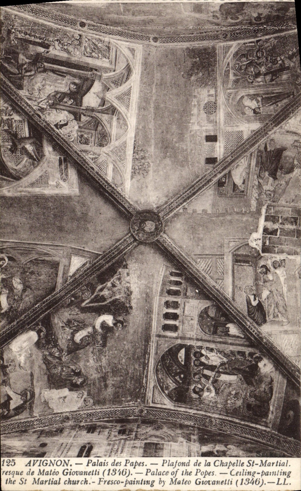 Papas Ceiling del paladar de Avignon de la POSTAL de la VENDIMIA del St Mateo marcial Giovanetti de la cámara acorazada