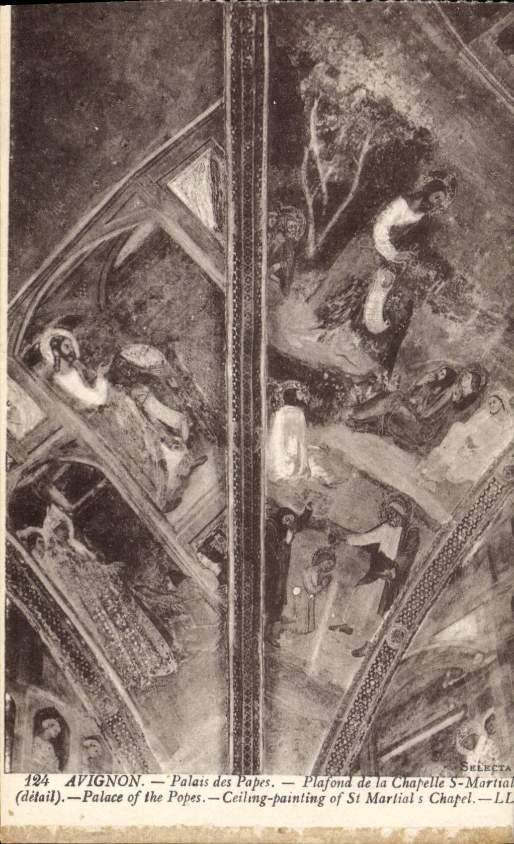 Papas Ceiling del paladar de Avignon de la POSTAL de la VENDIMIA del St marital de la cámara acorazada