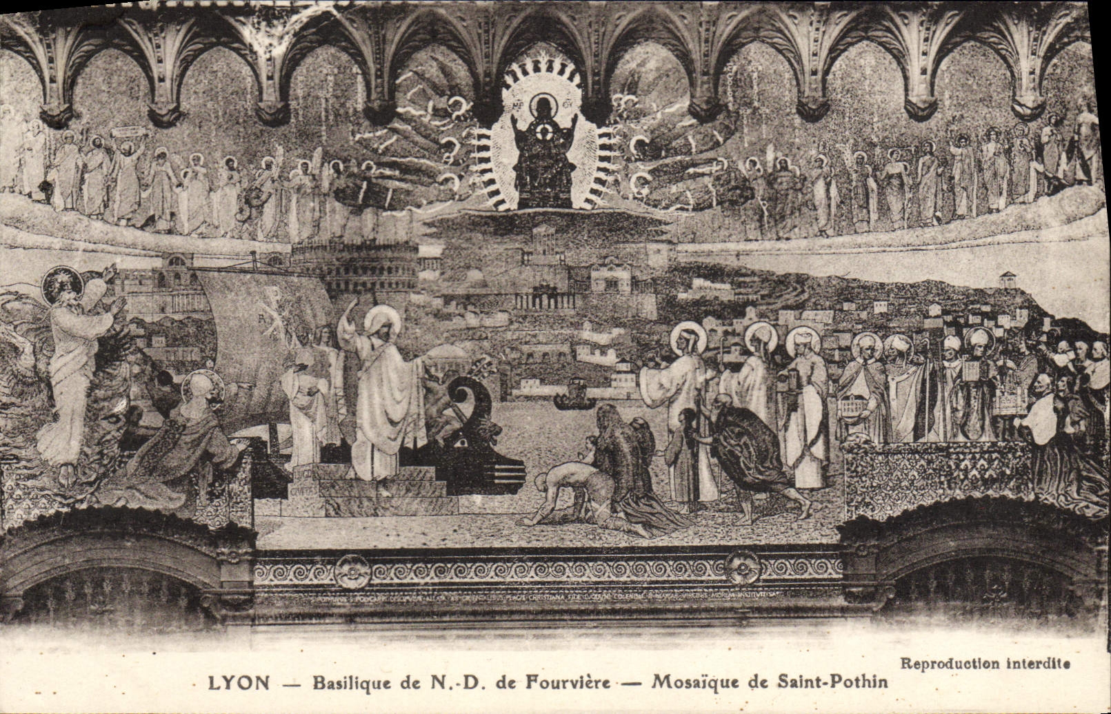 CPA Lyon Basilique de Notre Dame de Fourviere Mosaique de Saint Pothin