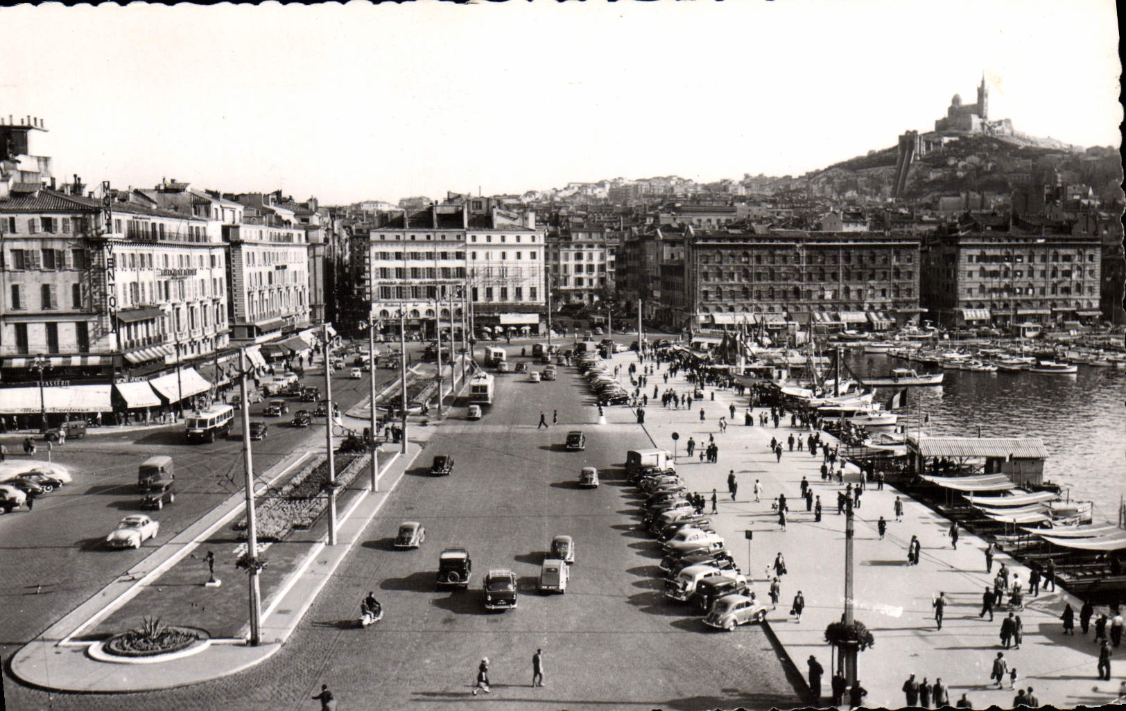 CPM Marseille Quai des Belges et le nouveau jardin Notre Dame de la garde
