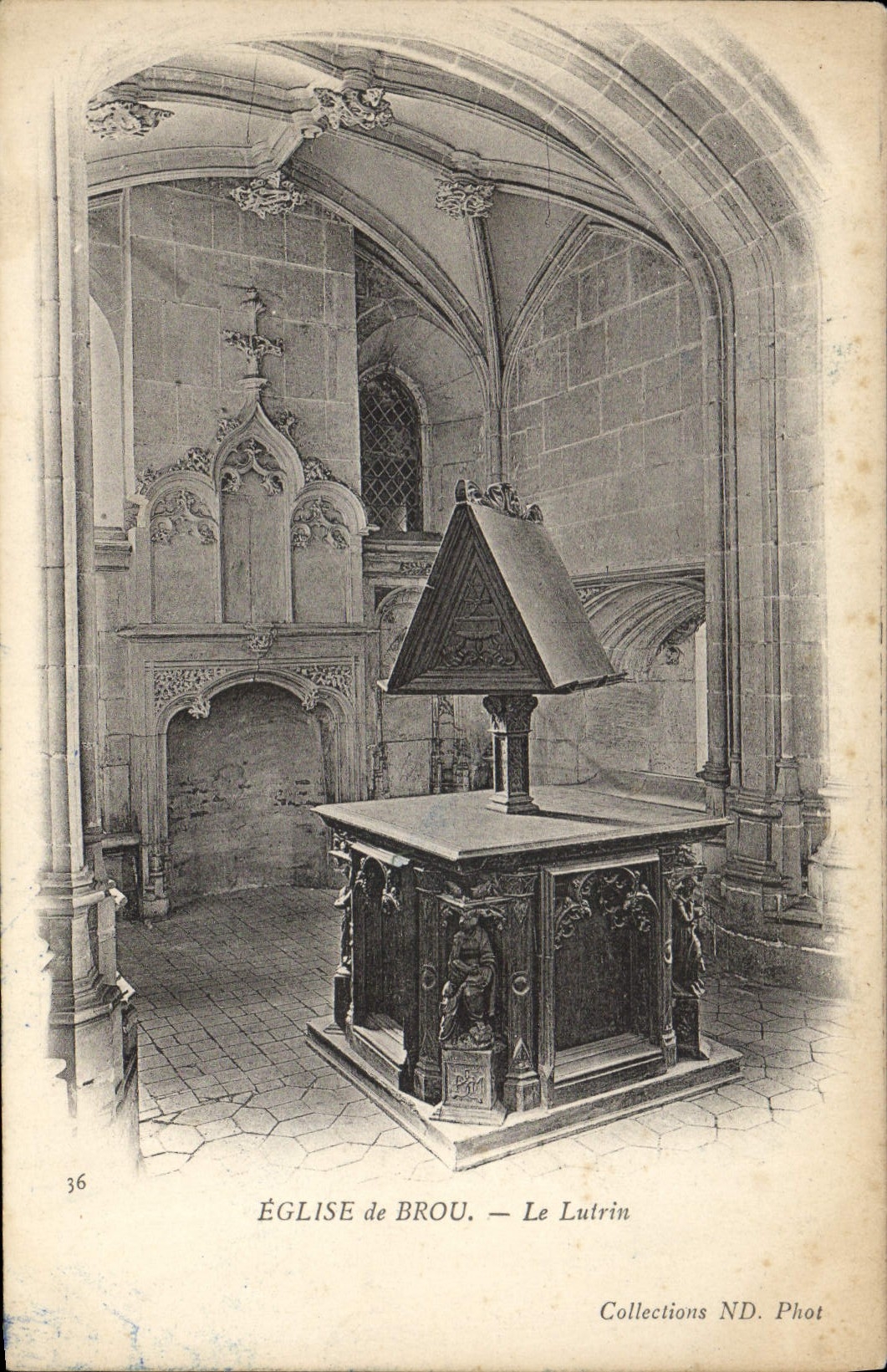 CPA Bourg Eglise de Brou Le lutrin