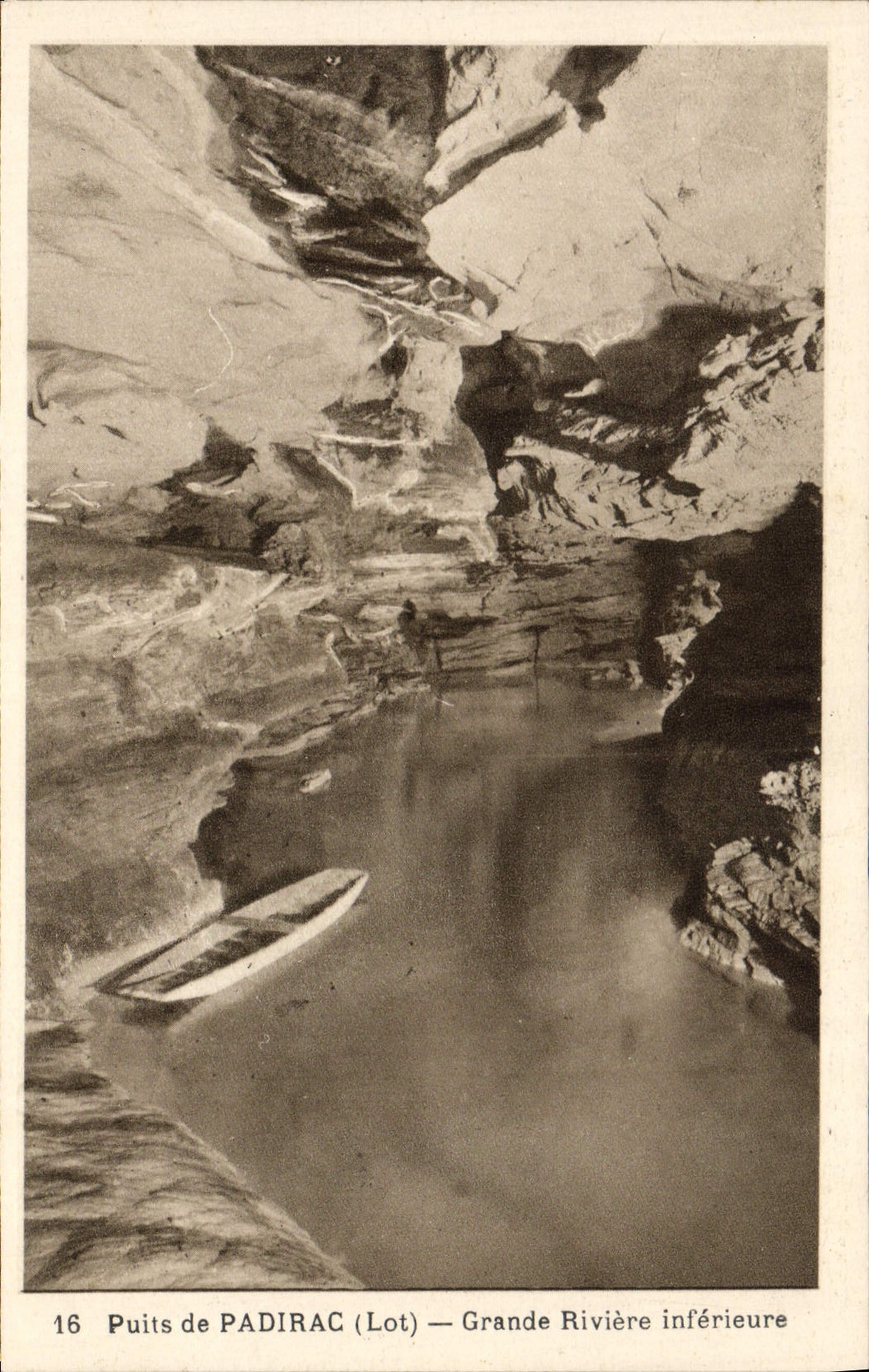 CPA Puits de Padirac Grande Riviere Inferieure