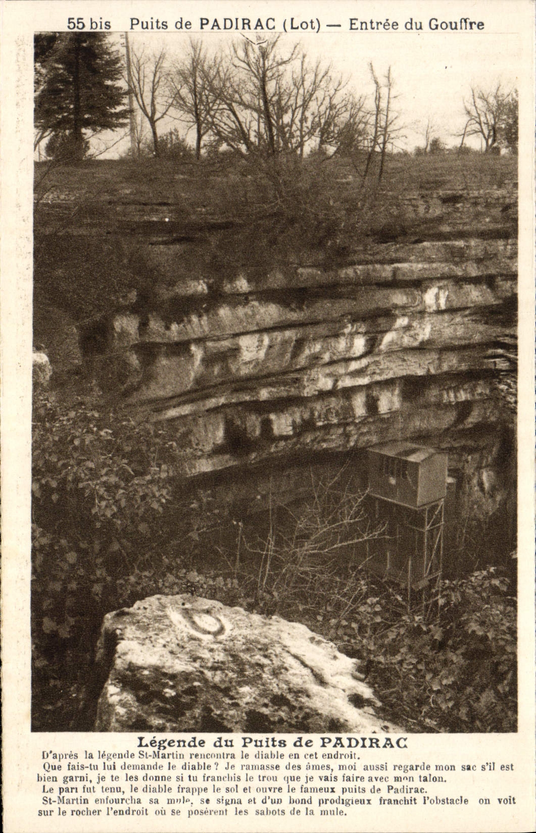 CPA Puits de Padirac Legende du Puits