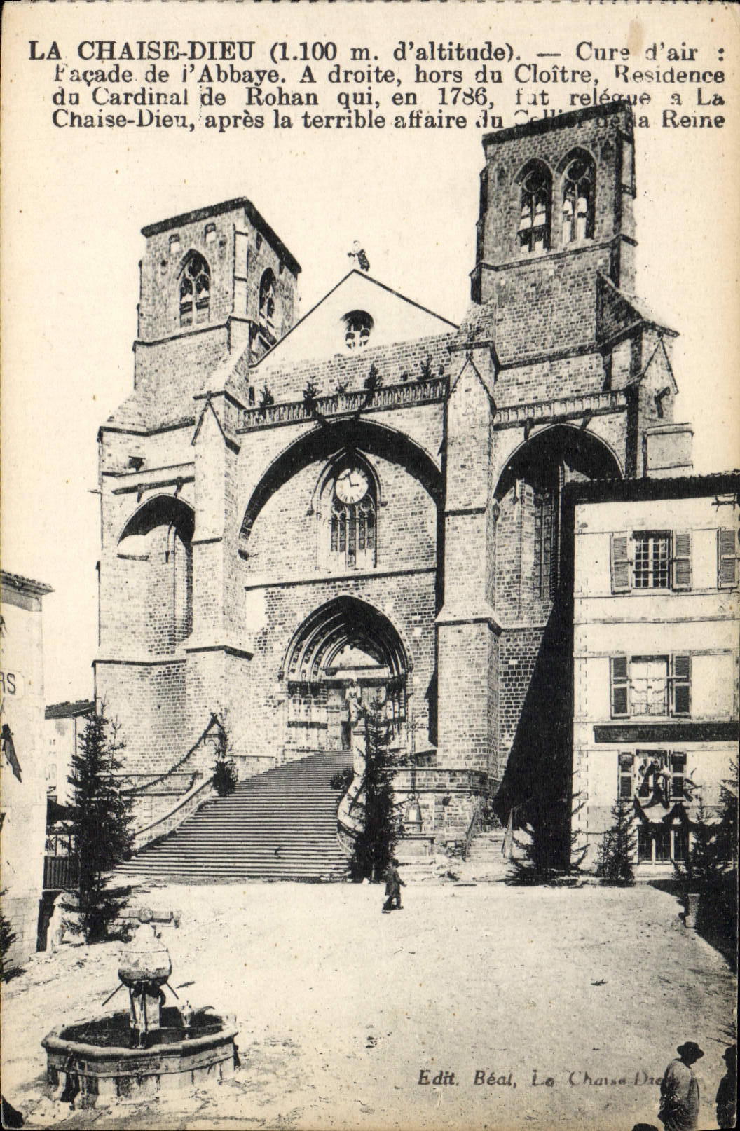 CPA La Chaise Dieu Cure d'Air Facade de l'abbaye