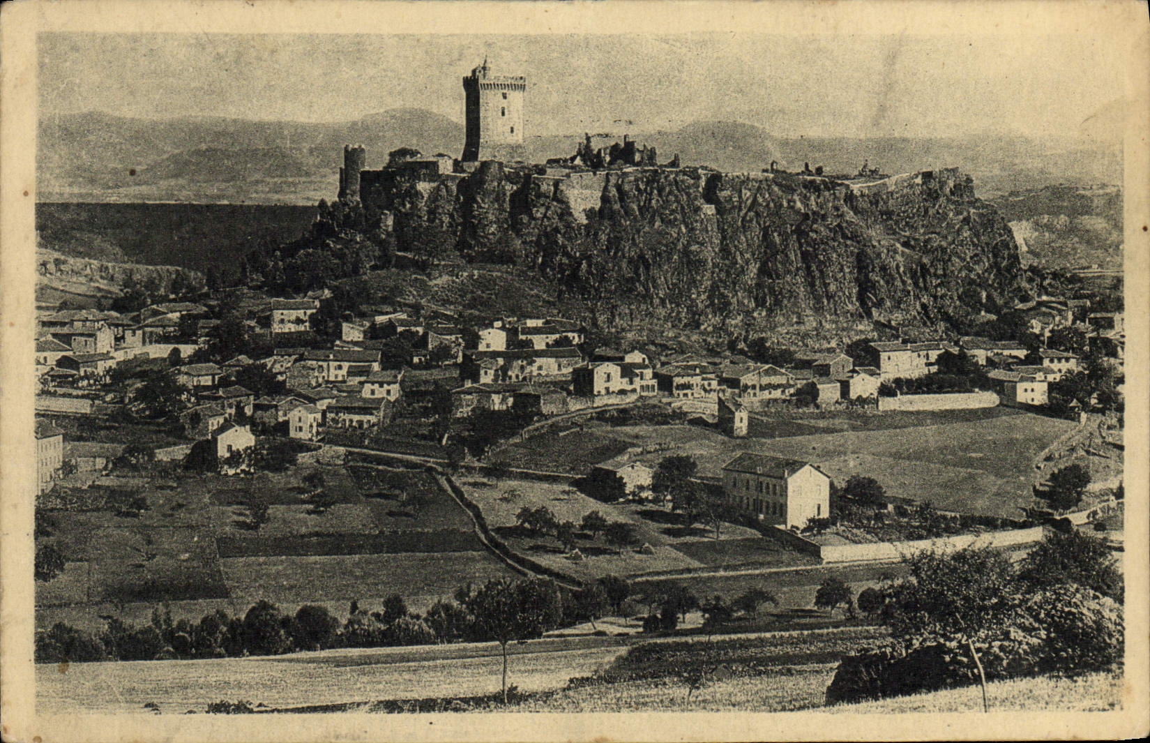 VINTAGE POSTCARD Surroundings of Puy Polignac Seen gernerale towards the Cevennes