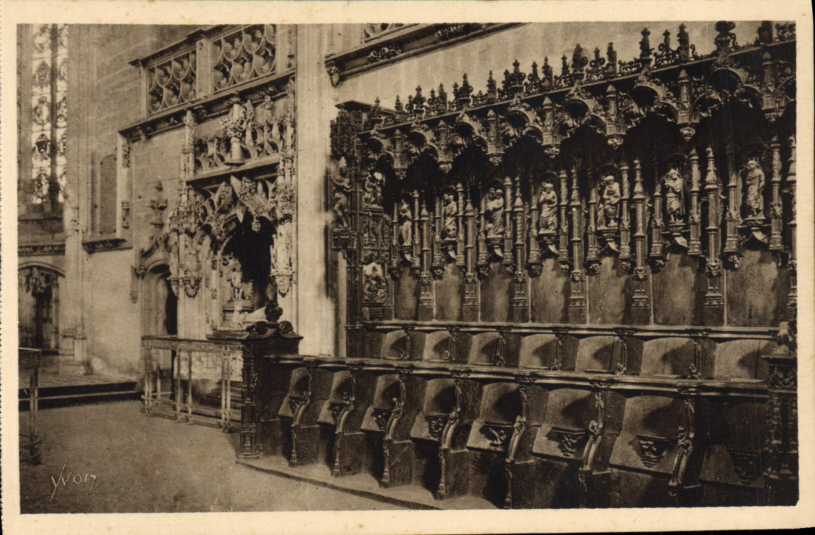 CPA Bourg Eglise de Brou Les Stalles du Choeur