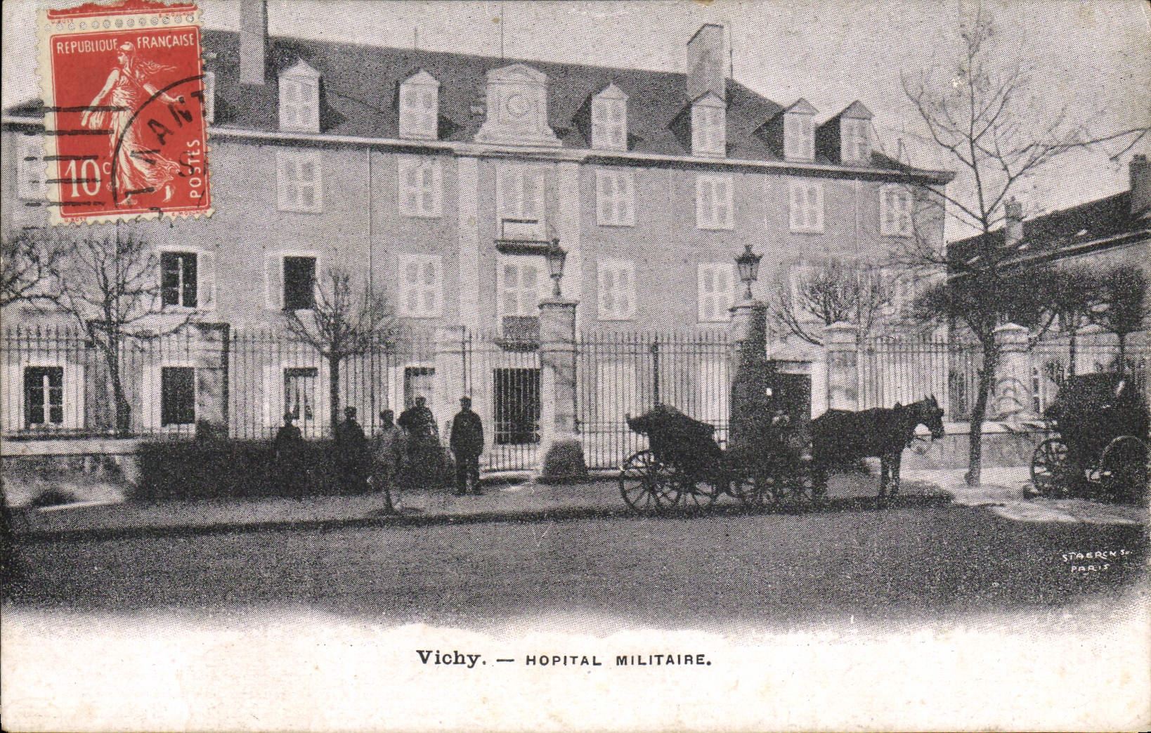 VINTAGE POSTCARD Vichy Military hospital