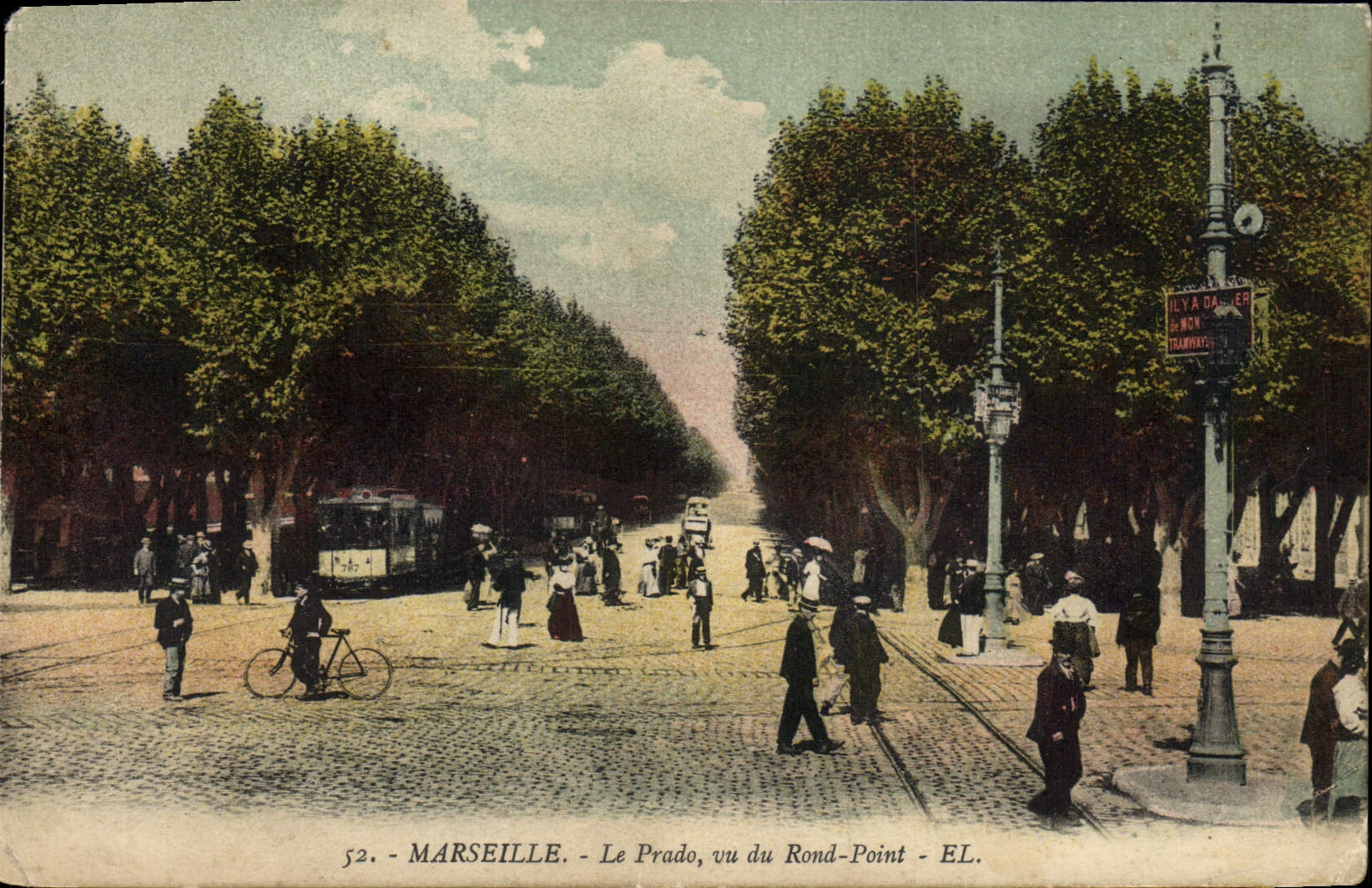 CPA Marseille Le Prado Vu Du Rond Point