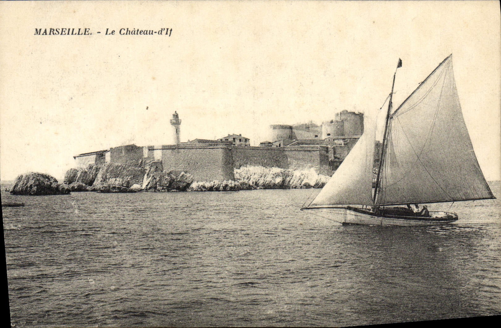 CPA Marseille Le Chateau d'If Bateau Voilier