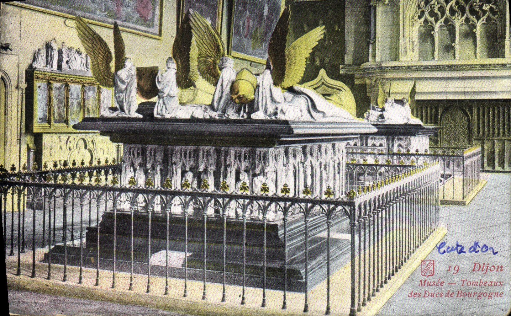 VINTAGE POSTCARD Dijon Museum Tombs of the Dukes of Burgundy