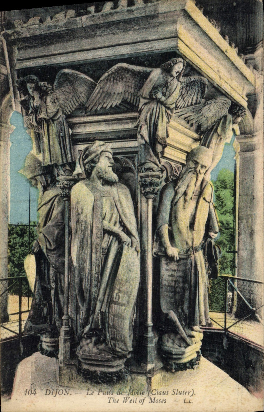 VINTAGE POSTCARD Dijon the Well Of Brace Claus Sluter