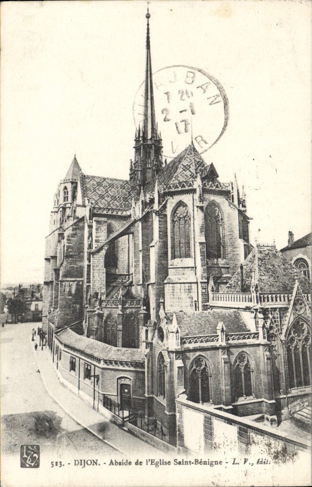 VINTAGE POSTCARD Dijon Apse De I' Eglise Saint Benign