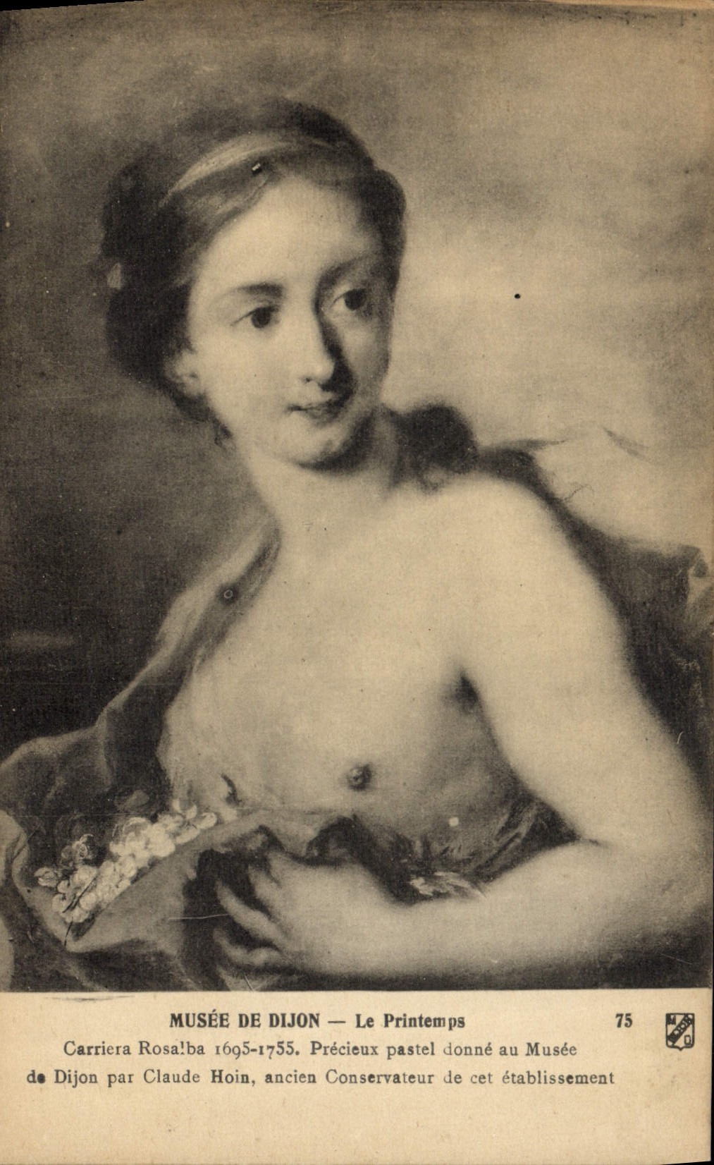 VINTAGE POSTCARD Dijon Museum Spring Rosalba Career