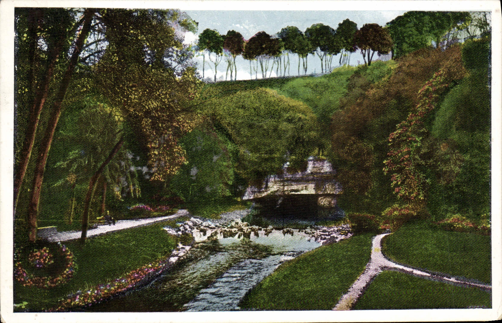 VINTAGE POSTCARD Chatillon On the Seine Source of Douix