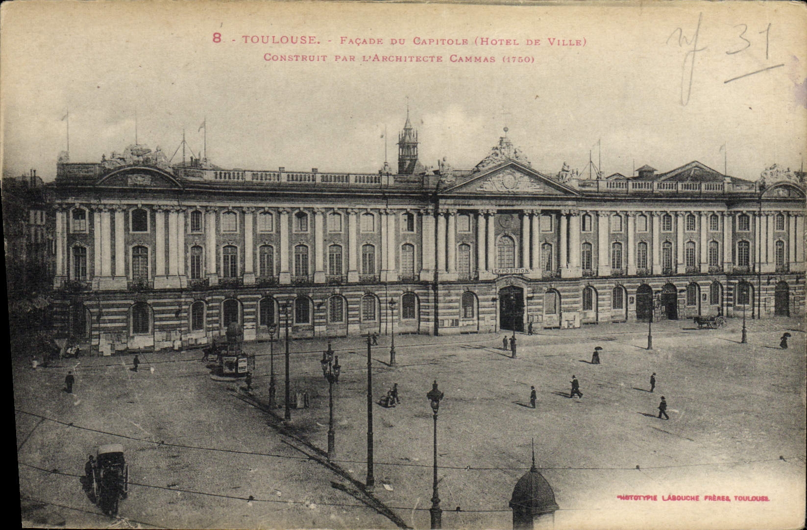 CPA Toulouse Facade Du Capitole Hotel de ville