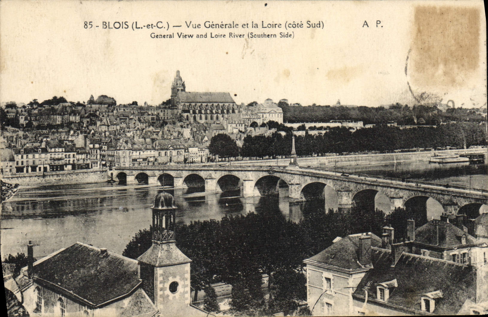 CPA Blois Vue GEnerale Et La Loire