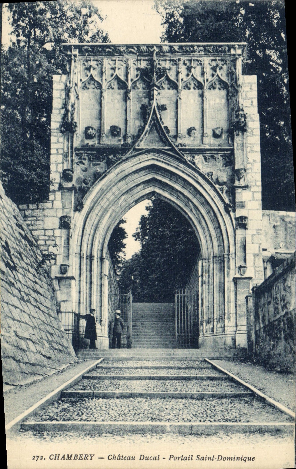 VINTAGE POSTCARD Chambéry Ducal Castle Gate Siant Dominique