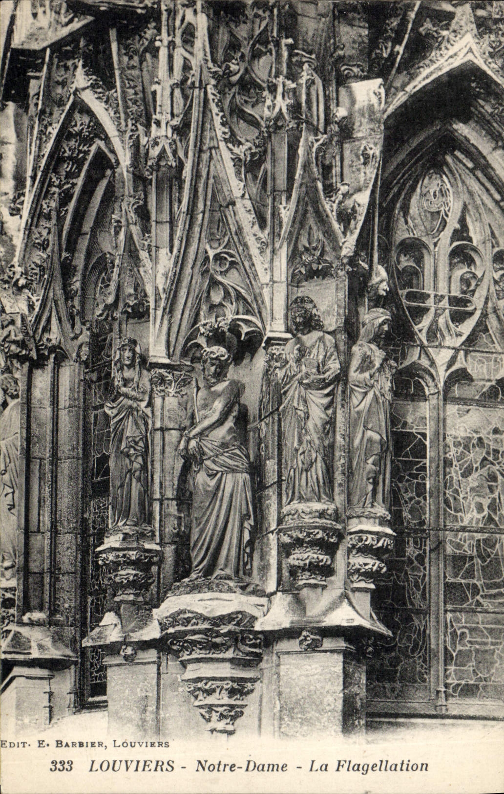 VINTAGE POSTCARD Louviers Notre Dame Scourging