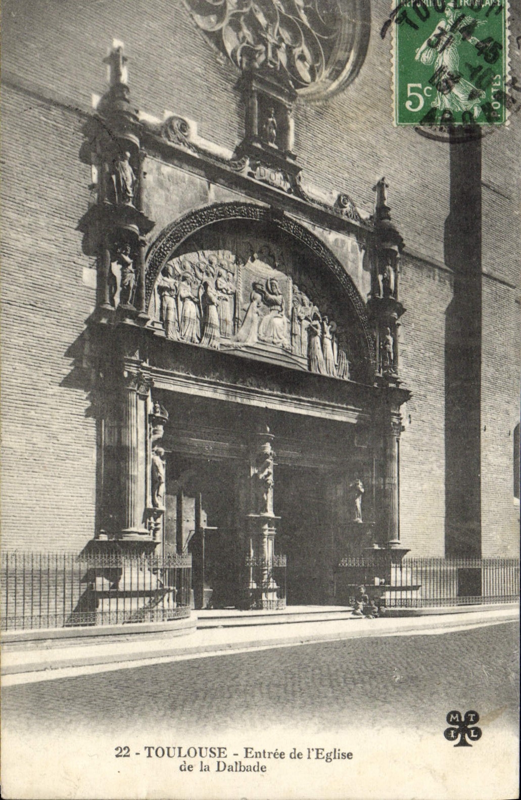 CPA Toulouse Entree De I'Eglise de la Dalbade