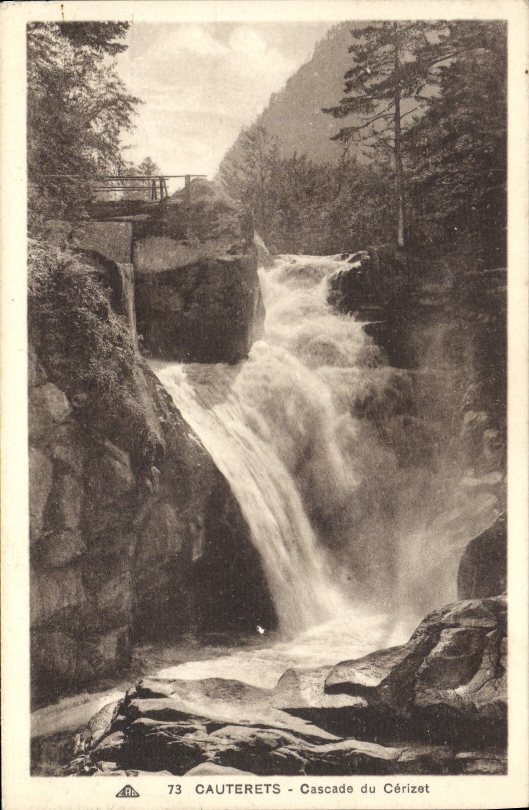 VINTAGE POSTCARD Cauterets Cascades Of Cerizet