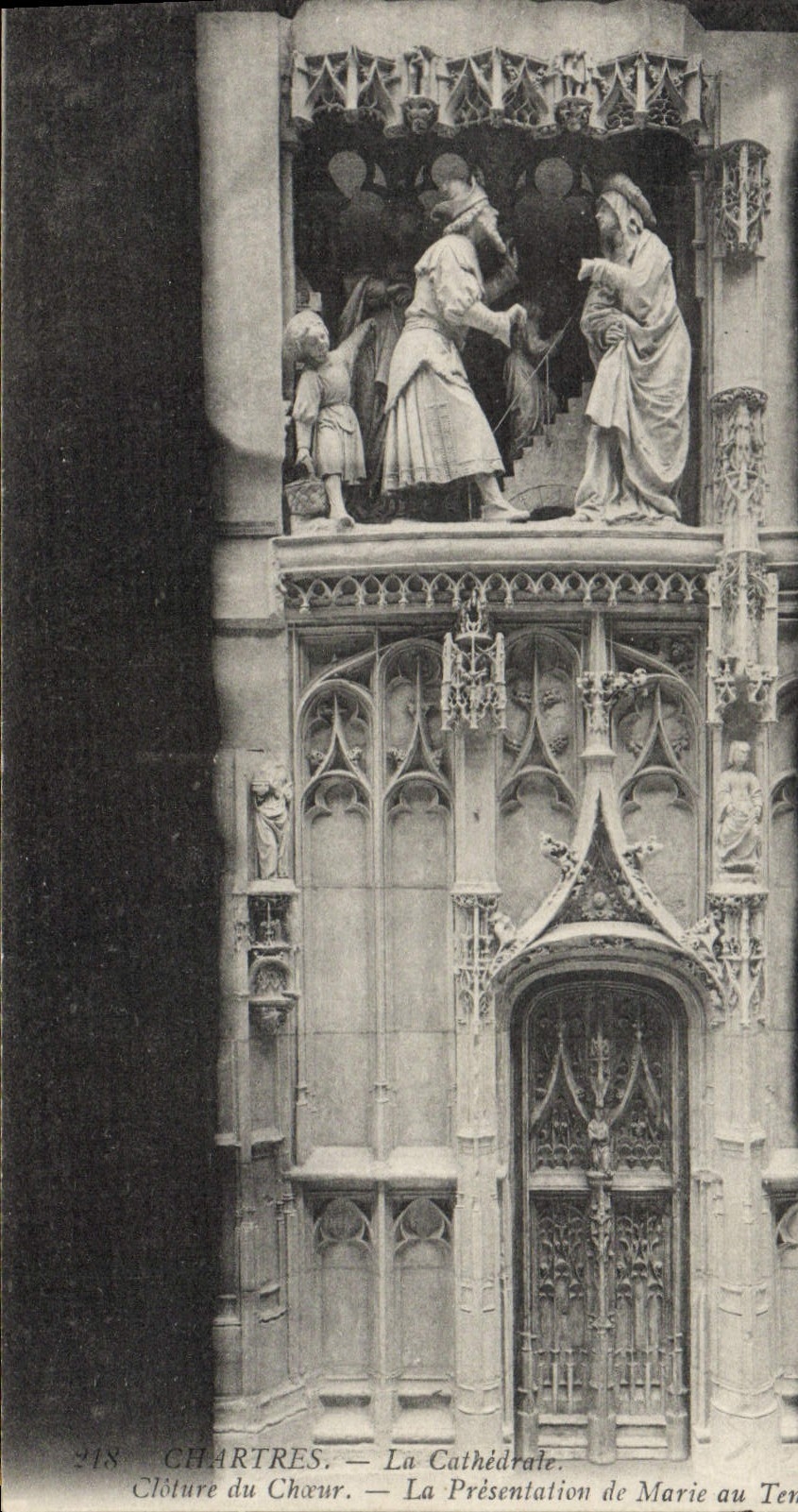 CPA Chartres La Cathedrale Cloture Du Choeur La presentation de Marie au temple