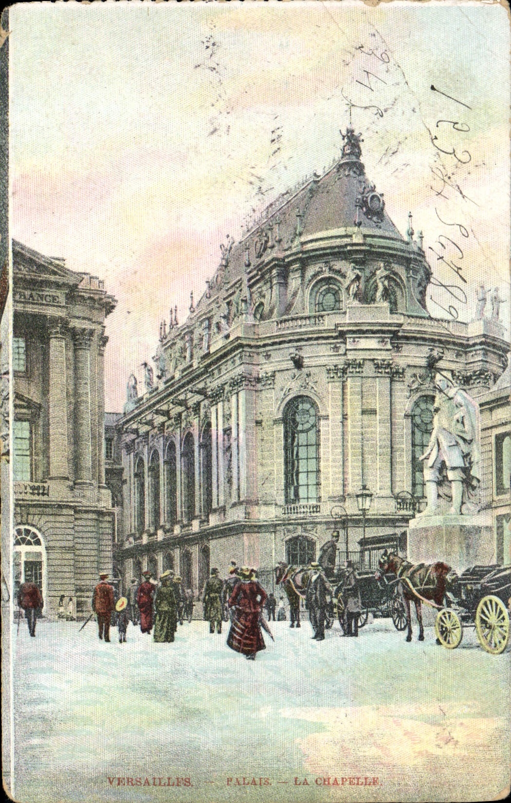 VINTAGE POSTCARD Versailles Were necessary La Chapelle