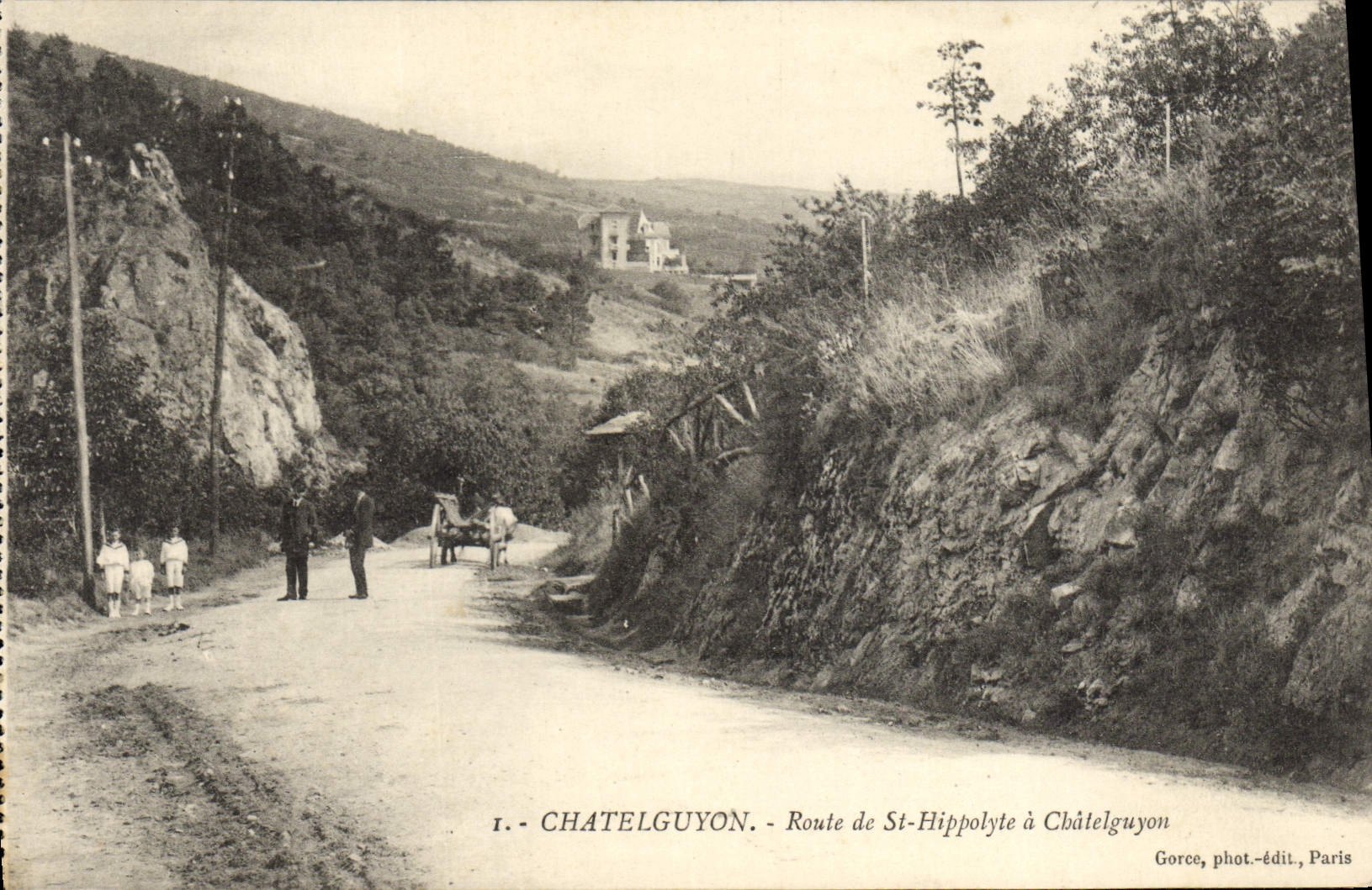 VINTAGE POSTCARD Chatelguyon Route Of St Hippolyte has Chatelguyon