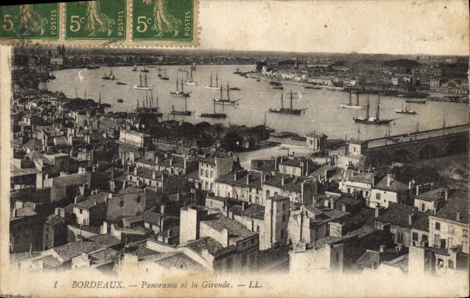 CPA Bordeaux Panorama Et La Gironde