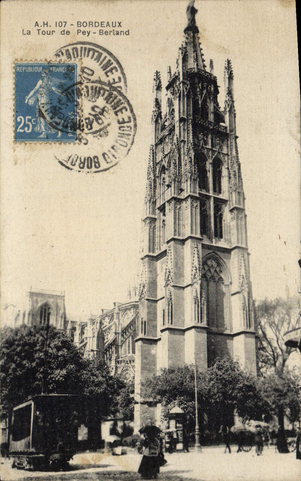 CPA Bordeaux La Tour De Pey Berland Tramway