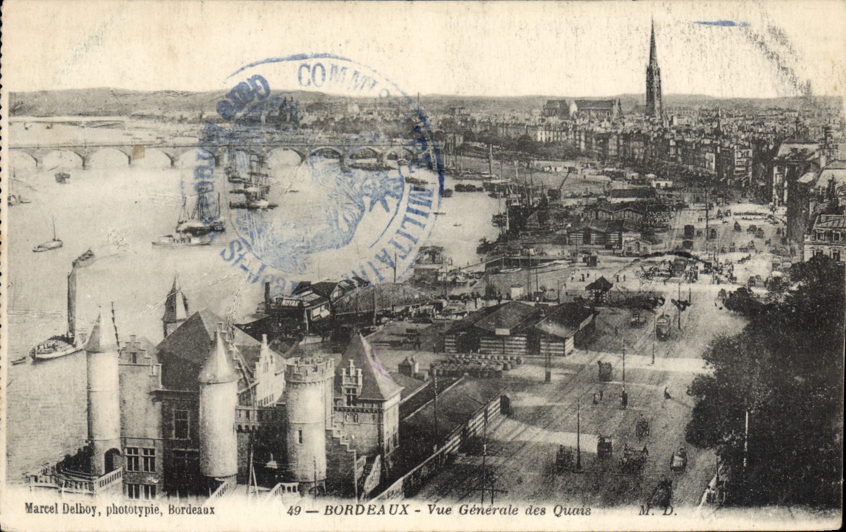 CPA Bourdeaux Vue Generale Des Quais