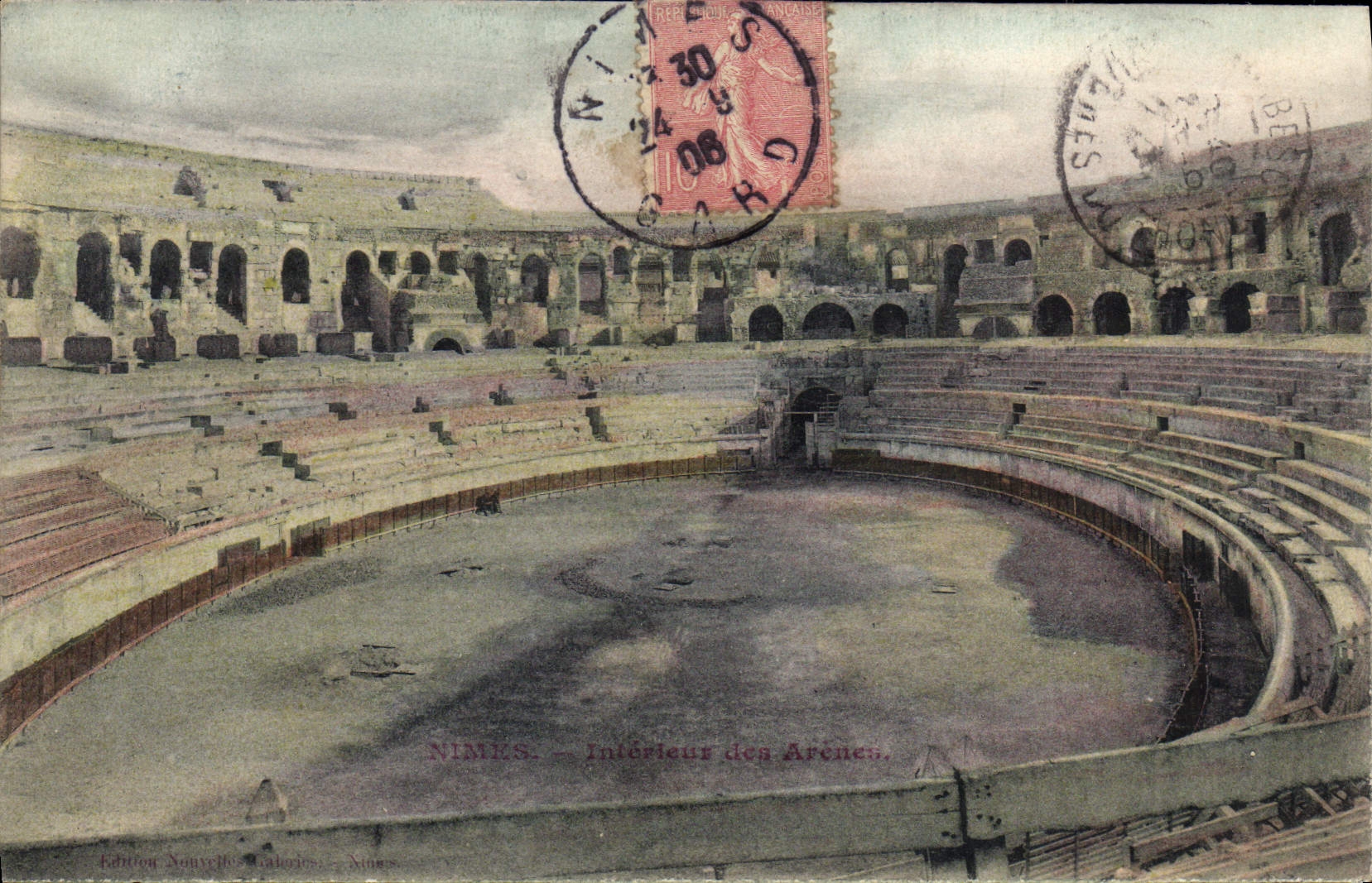CPA Nimes Intereur Des Arenes
