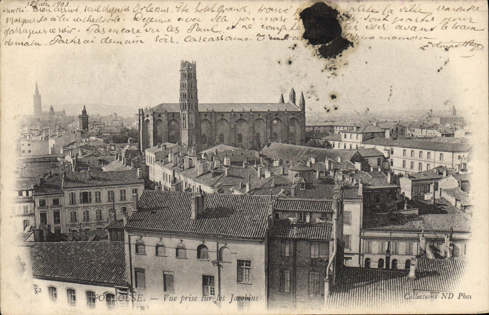 CPA Toulouse Vue Prise Sur Les Jacobins