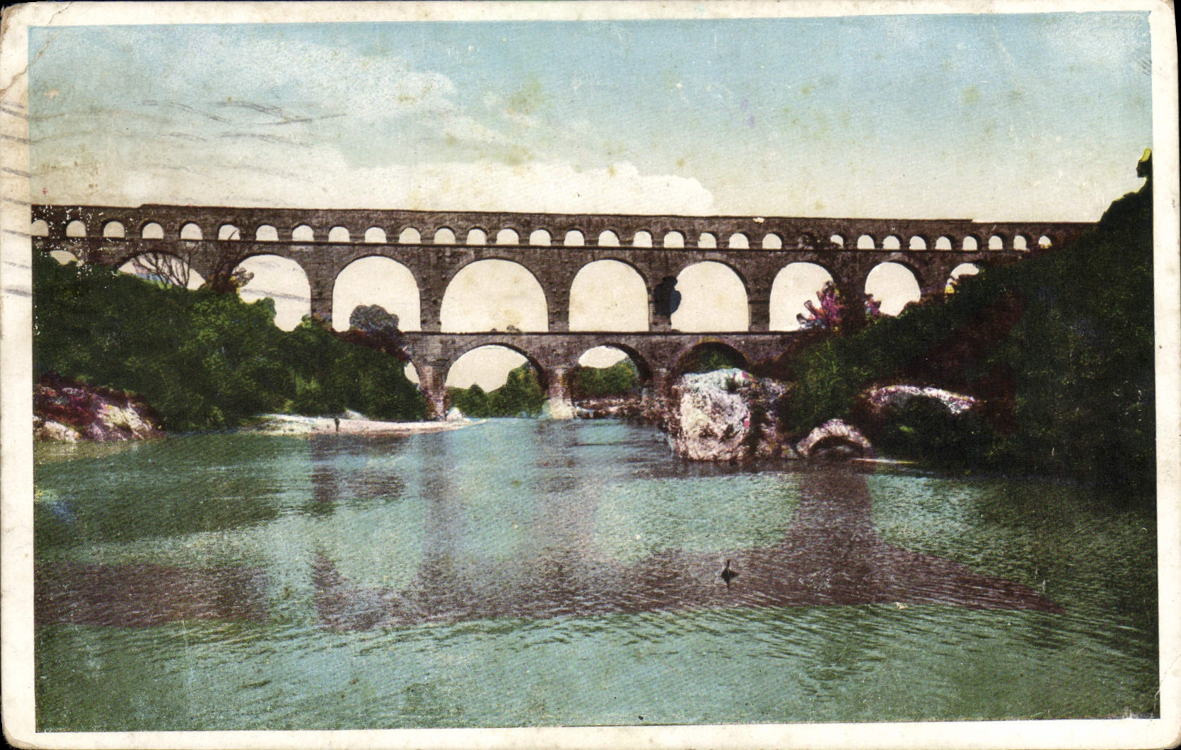 CPA Nimes Le Pont Du Gard
