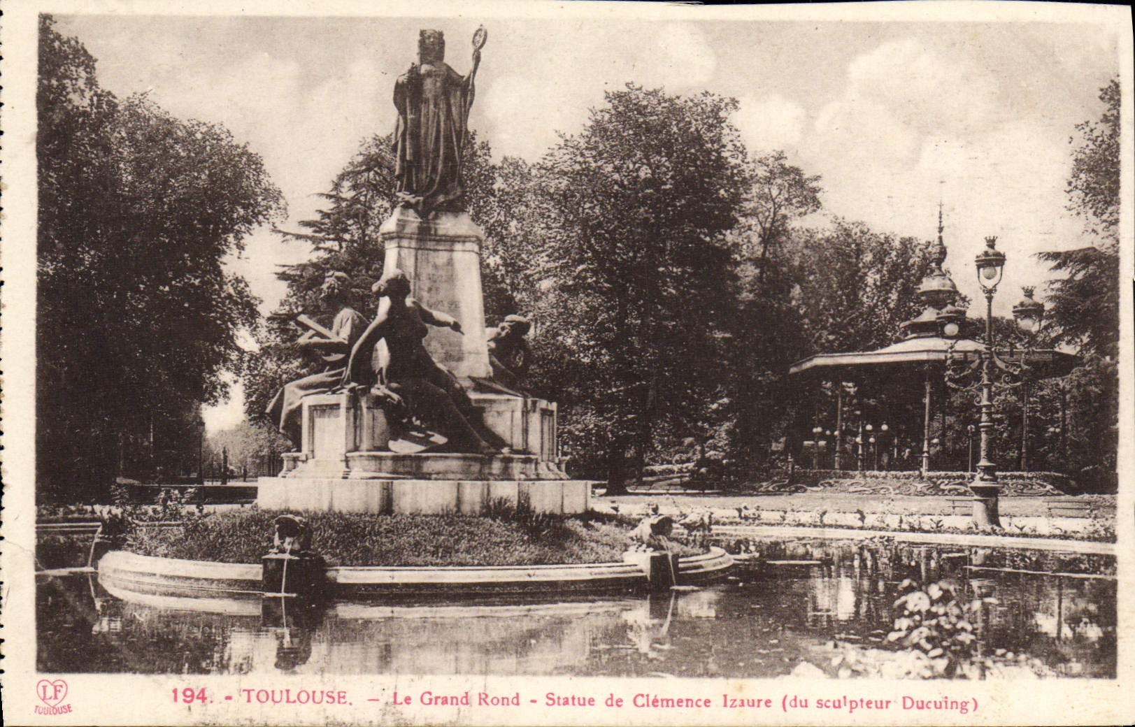 VINTAGE POSTCARD Toulouse the Large Round Rules Of Clemence Izaure Ducuing