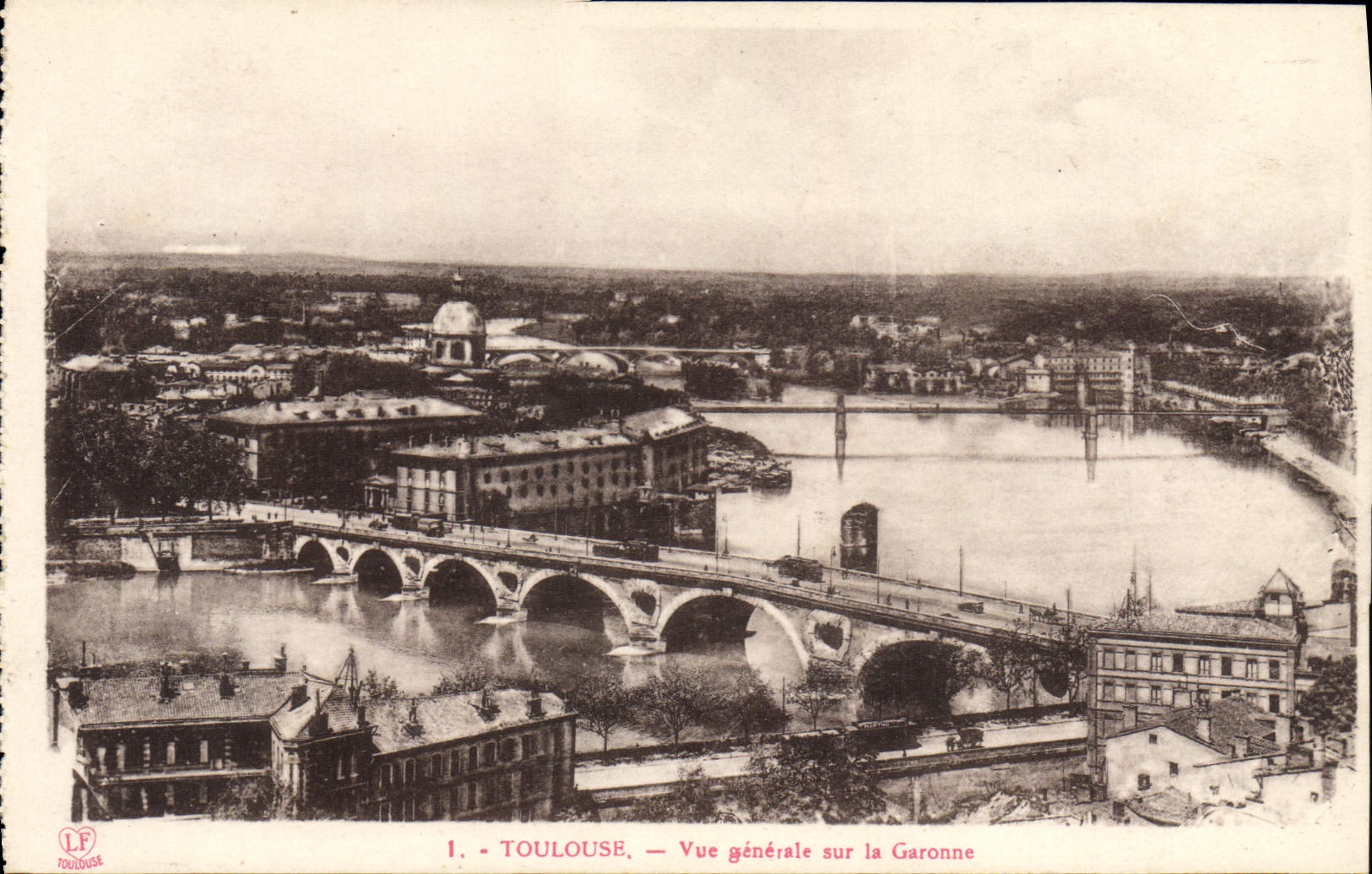 CPA Toulouse Vue Generale Sur La Garonne