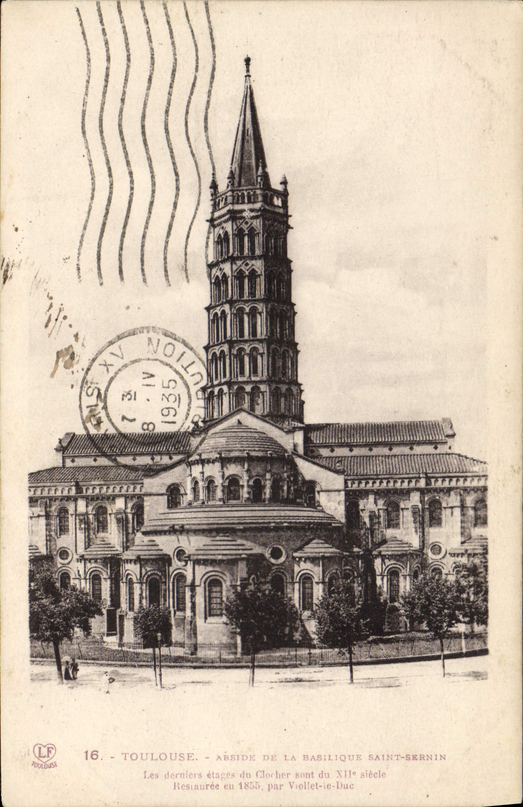 CPA Toulouse Abside de la basilique Saint Sernin