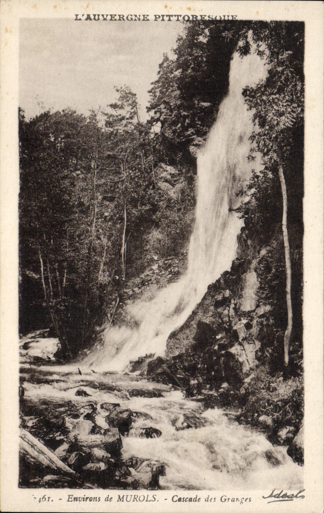 VINTAGE POSTCARD Environs De Murols Cascades Of the Barns