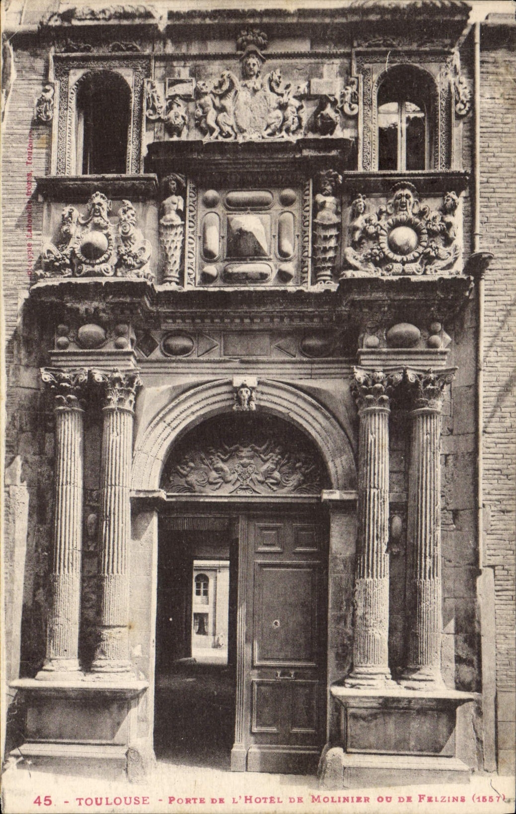 CPA Toulouse Porte De L'Hotel de Molinier ou de Felzine