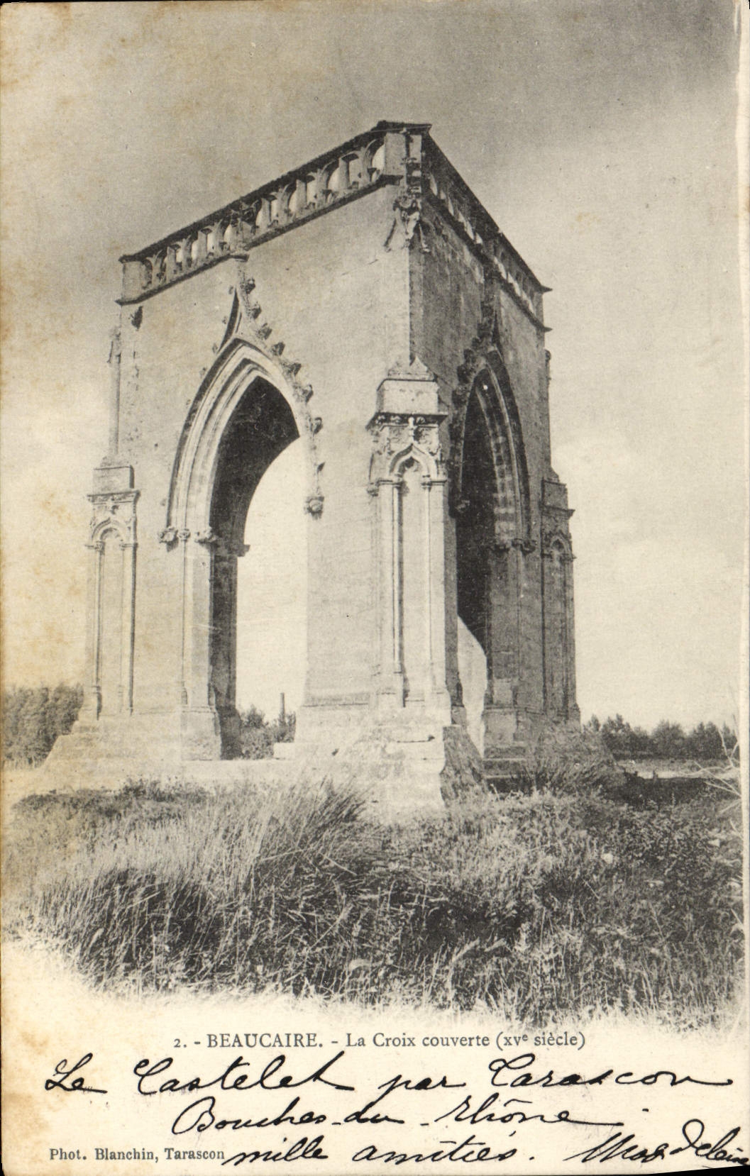 VINTAGE POSTCARD Beaucaire the Covered Cross