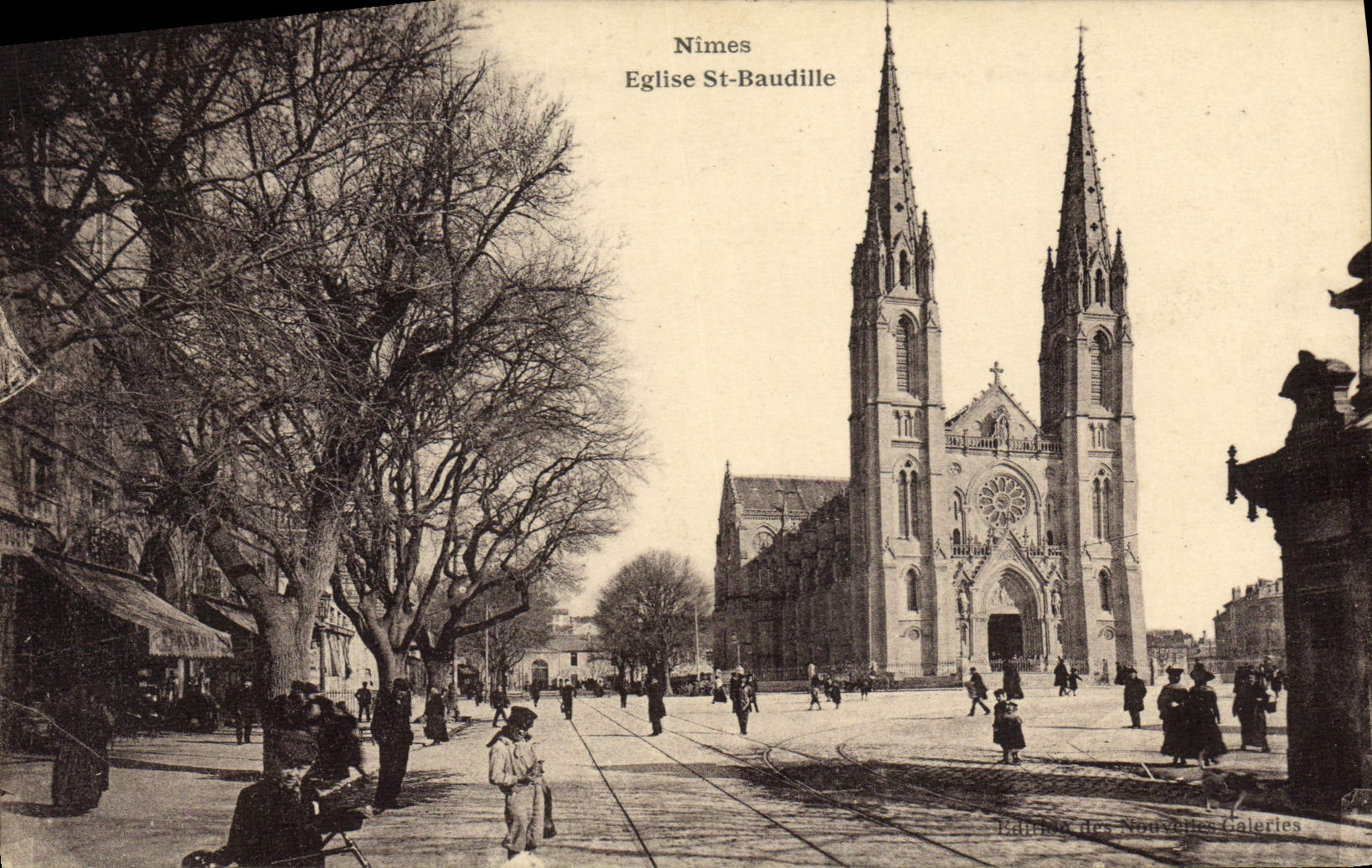 St Baudille de la iglesia de Nimes de la POSTAL de la VENDIMIA