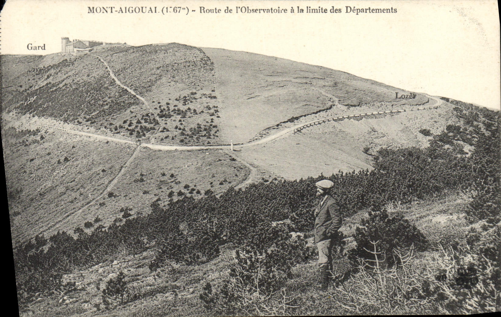 CPA Mont Aigoual Route de l'observatoire a la limite des departements