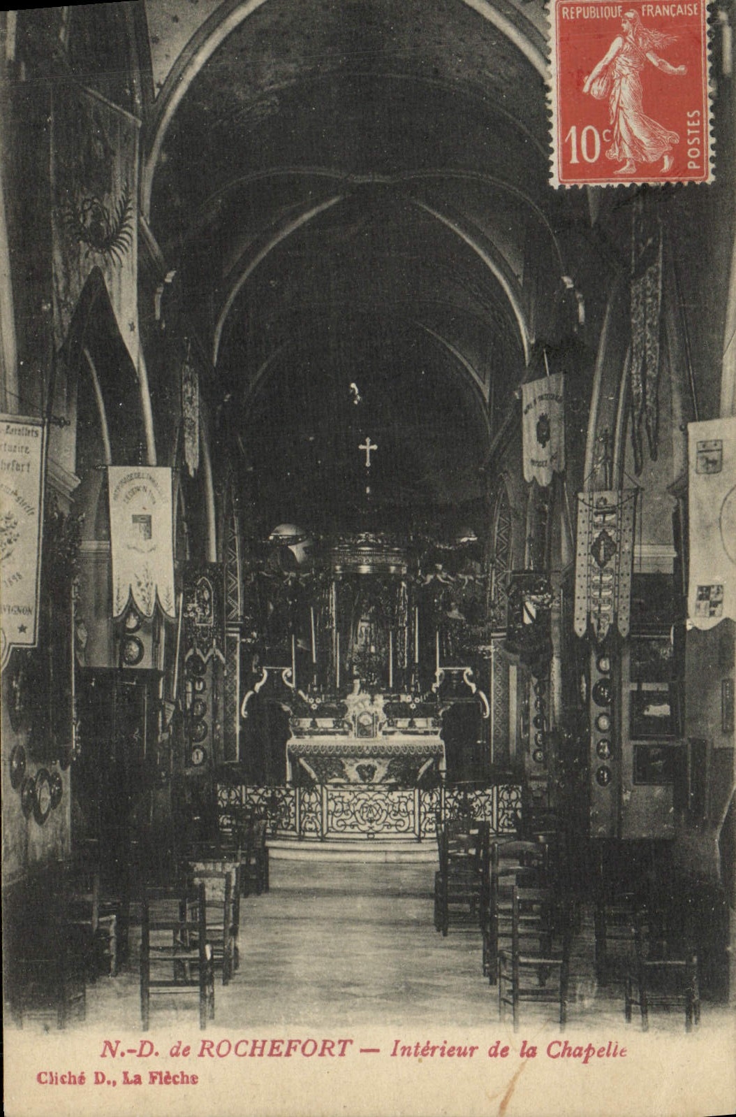 POSTAL Rochefort interior de la VENDIMIA de la cámara acorazada