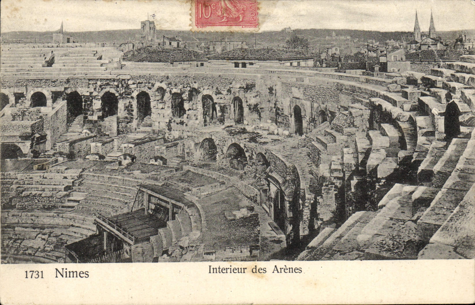 CPA Nimes Interieur Des Arenes
