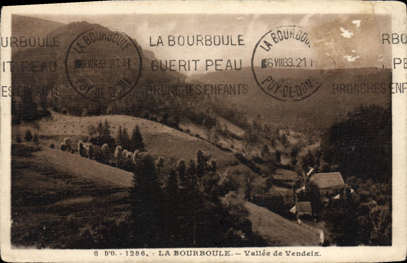 CPA La Bourboule Vallee De Vendeix