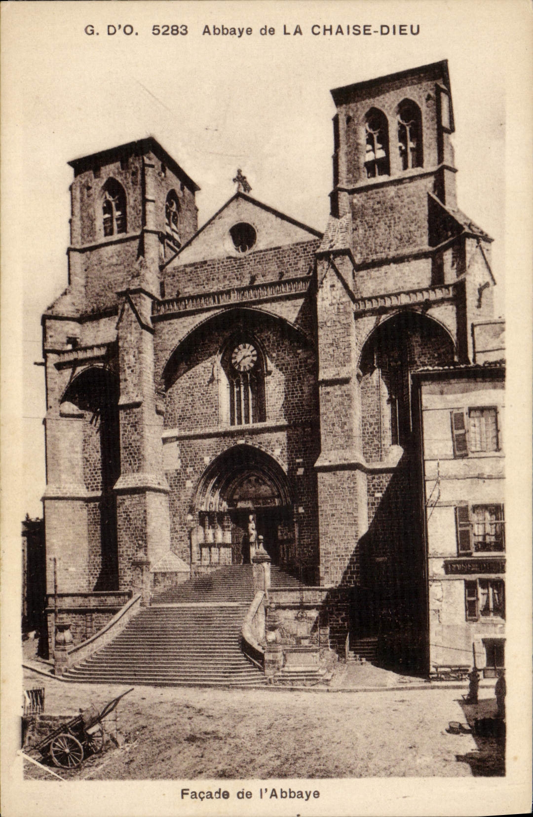 VINTAGE POSTCARD Abbey Of the Chair God Frontage of the abbey
