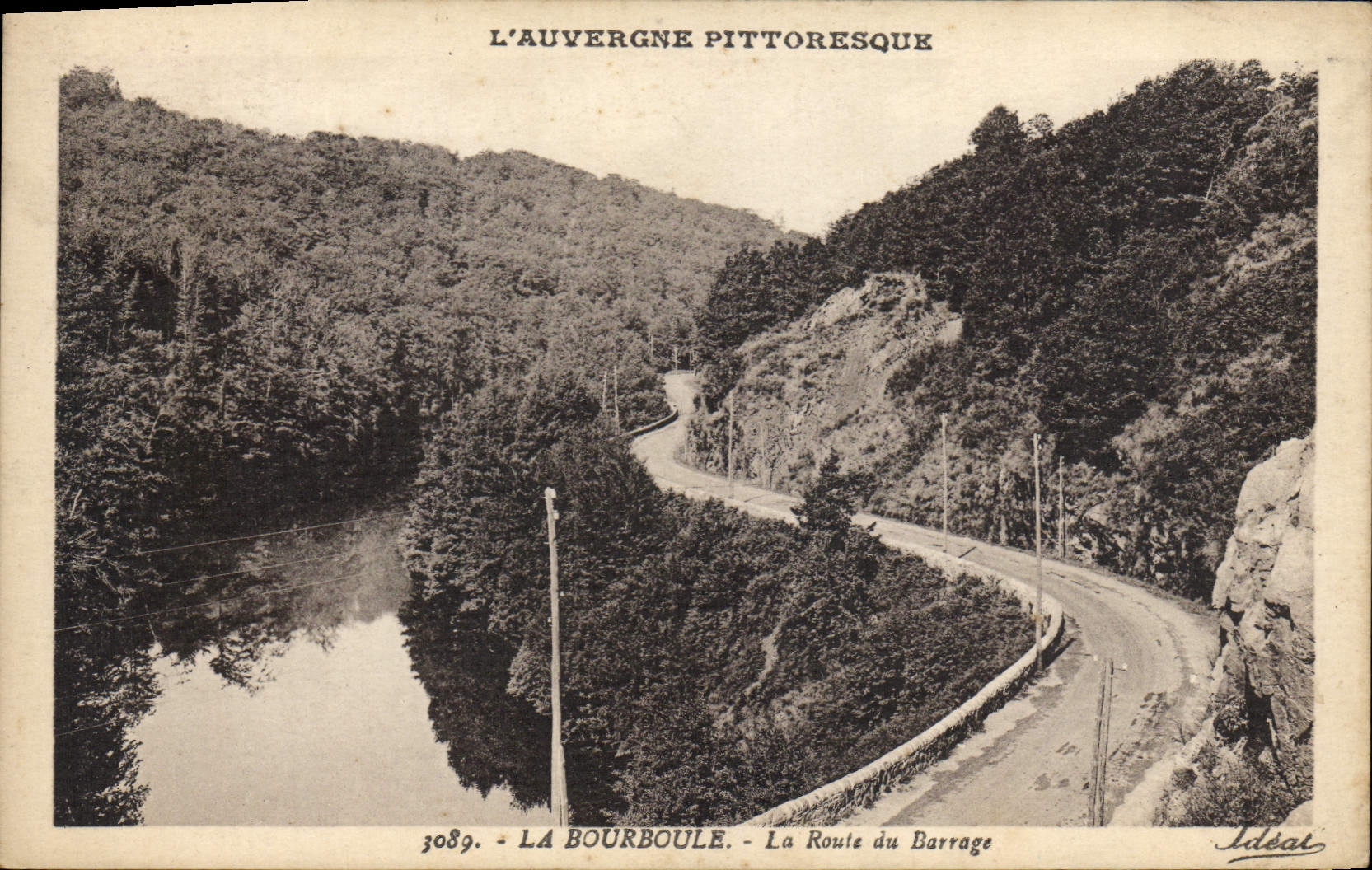 CPA La Bourboule La Route Du Barrage