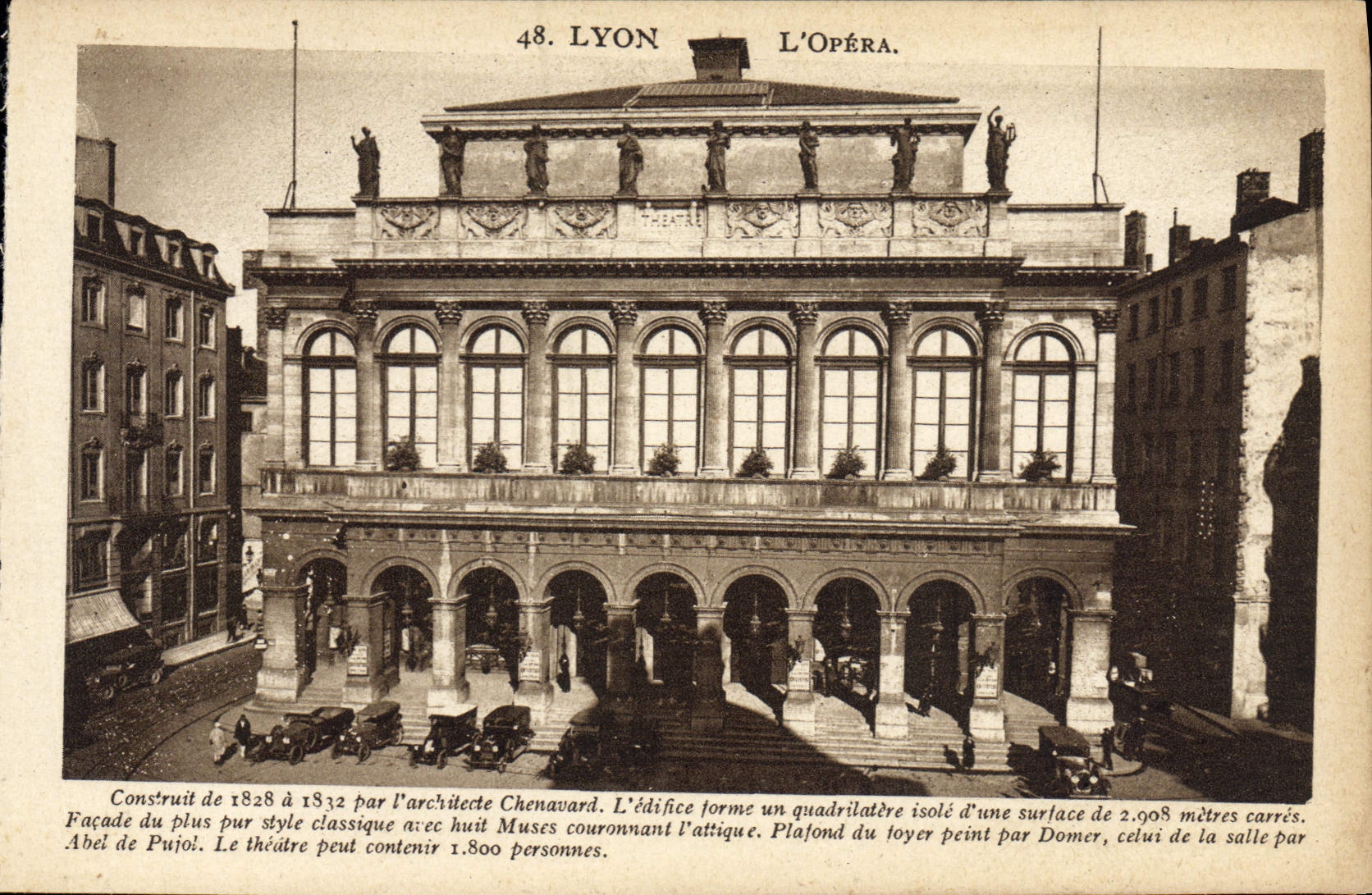 POSTAL Lyon de la VENDIMIA Opera