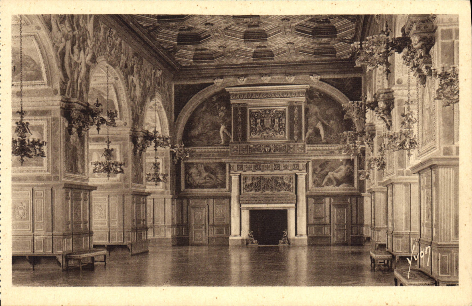 CPA Fontainebleau Galerie Henri II