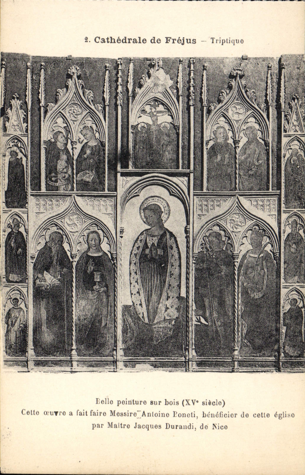 CPA Cathedrale De Frejus Triptique Belle peinture sur bois